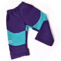 Dětské polo softshellové kalhoty (fialovo-tyrkysové)