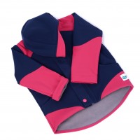 Dětská softshellová bunda (modrá-cyklámenová)