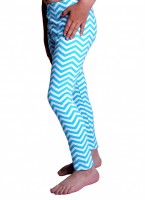 Dětské legíny (tyrkyso-bílé)