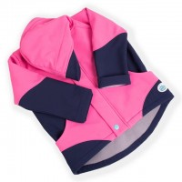 Dětská sofshellová bunda (růžovo-tyrkysová)